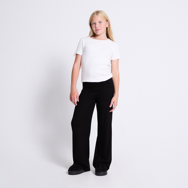 Foldable wide pants "Eleni star" Black